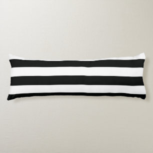 Striped (Black & White   Horizontal) Customisable Body Cushion
