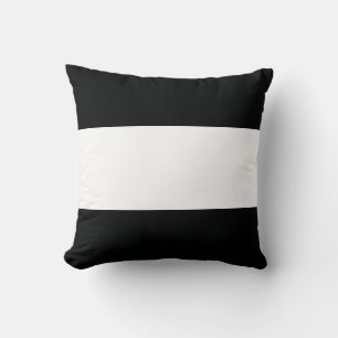 Striped (Black & White Horizontal) Customisable Cushion
