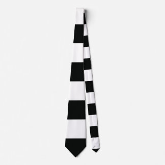 Striped (Black & White | Horizontal) Customisable Tie