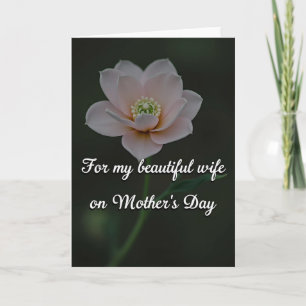 Striped Bloom Wifes Day Greeting Card