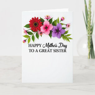 Striped Blossom Sisters Day Card