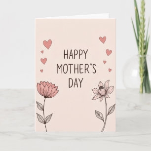 Striped Blossom Thank You Card