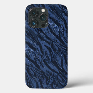 Striped Blue Camo iPhone 13 Pro Case