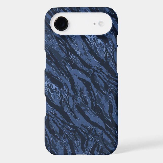 Striped Blue Camo Case-Mate iPhone Case (Back)