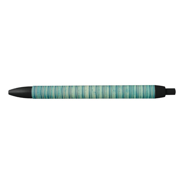 Striped Blue Lines Black Ink Pen (Front)