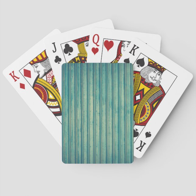 Striped Blue Lines Playing Cards (Back)