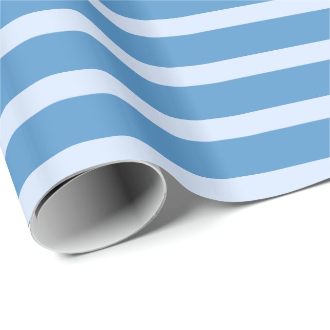 Striped Blue Wrapping Paper (Roll Corner)