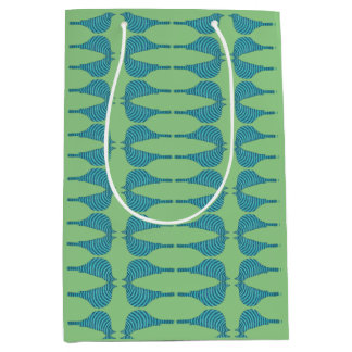 Striped Bluebird  Medium Gift Bag