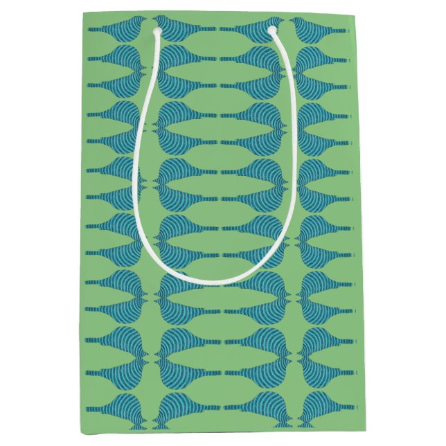 Striped Bluebird  Medium Gift Bag (Front)