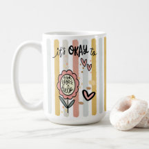 Striped Boho Floral It's Okay To Ask for Help