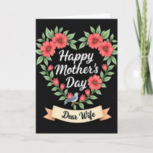 Striped Botanical Joyful Wishes Card