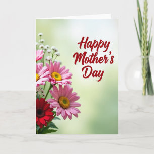 Striped Bouquet Mothers Day Card