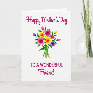 Striped Bouquet Thanks Card