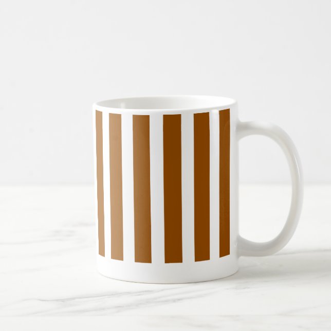 striped  bright brown mug (Right)