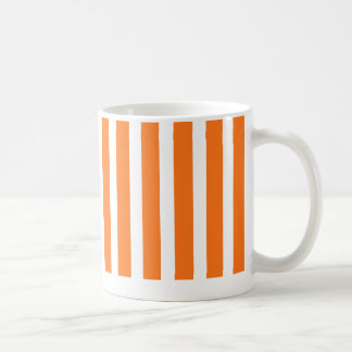 :   striped  bright orange, pumpkin,  mug