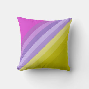 Striped, bright , rainbow cushion