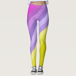 Striped, bright , rainbow leggings