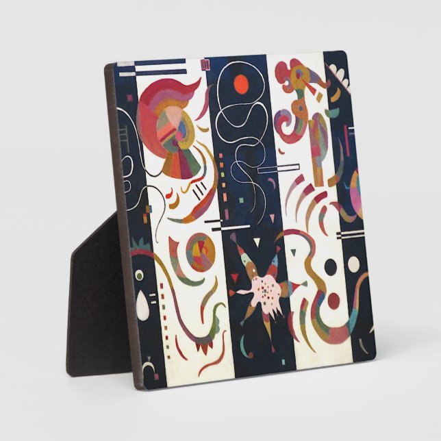 Striped by Wassily Kandinsky  Plaque (Front)