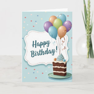Striped Cake Celebration Card