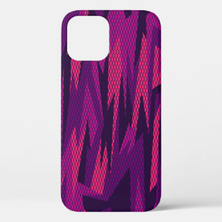 Striped Camouflage: Abstract Geometric Pattern iPhone 12 Case