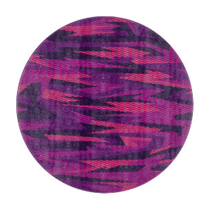 Striped Camouflage: Abstract Geometric Pattern Cutting Board