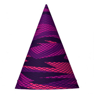 Striped Camouflage: Abstract Geometric Pattern Party Hat