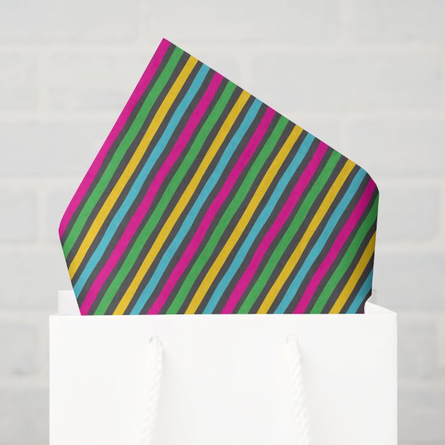 Striped Candy Cute Fun Funky Customisable  Tissue Paper (Gift Bag)