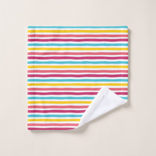 Striped Candy! Fun Colourful Happy Wash Cloth