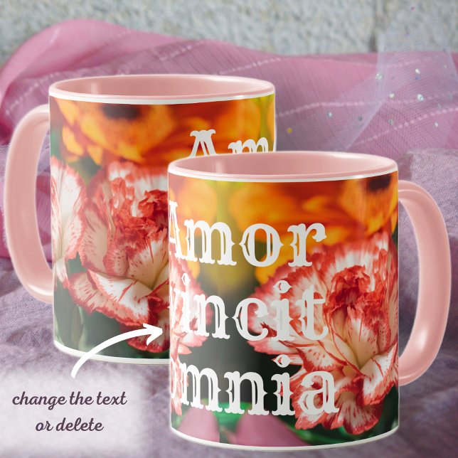 Striped carnations and gerbera mug (Creator Uploaded)