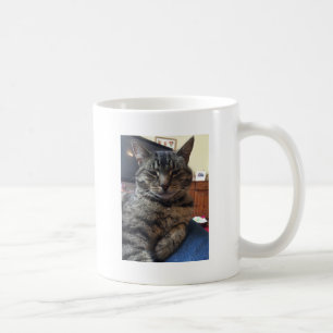 Striped cat coffee mug