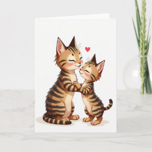 Striped Cats Affection Card