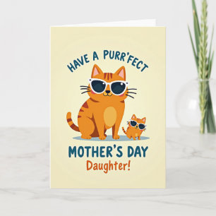 Striped Cats Sweet Mothers Day Card
