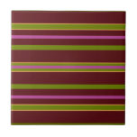 Striped Ceramic Tile<br><div class="desc">This tile has stripes of  brown,  green,  and orange ... . BUY NOW ! Mix tile with a matching solid colour or place one tile vertical and another tile horizontal for a fresh modern look... ... Purchase one of my  earth coloured striped mix and match tiles today</div>