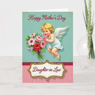 Striped Cherub Blossom Card