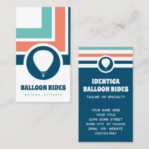 Striped Chic Balloon Business Card