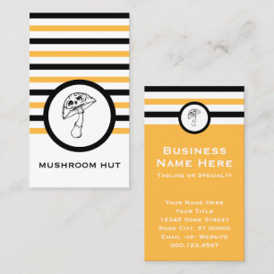 Striped Chic Mushroom Business Card