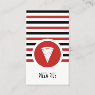 Striped Chic Pizza Slices Loyalty Punch Card