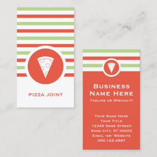 Striped Chic Pizzeria Business Card
