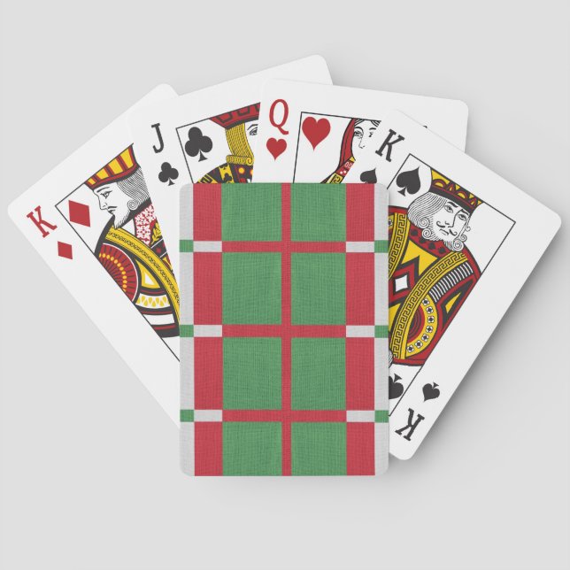 Striped Christmas Playing Cards (Back)