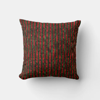 Striped Christmas Throw Pillow