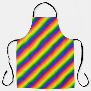 Striped Colorful Gay LGBT Rainbow Flag Design Apron