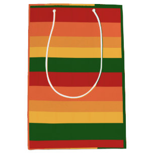 Striped Colors of Autumn Medium Gift Bag