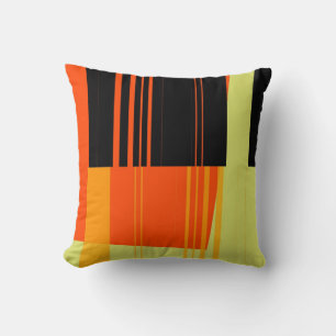 Striped coloured paint Art Design Abstract Cushion