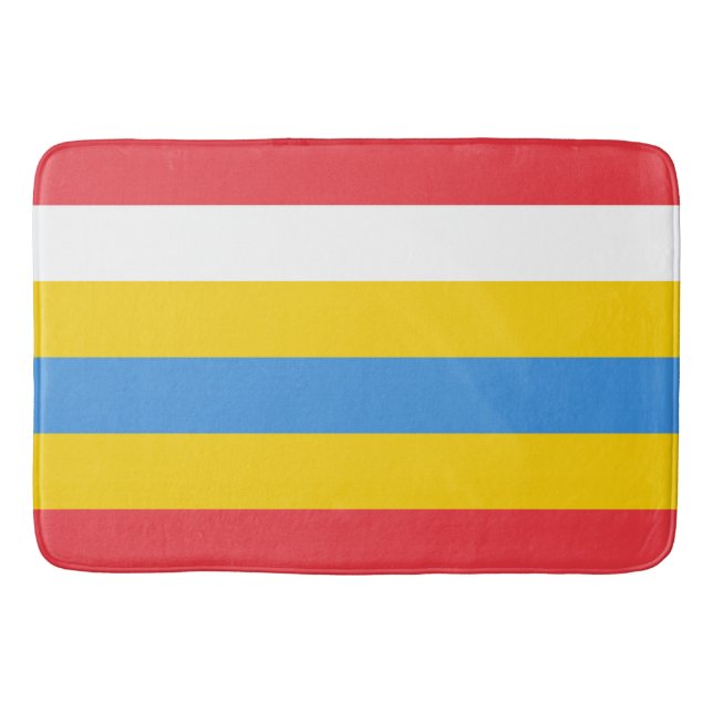 Striped Colours of Aruba Flag  Bath Mat (Front)