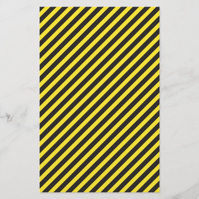 Striped Construction - Yellow & Black Diagonal (Front)