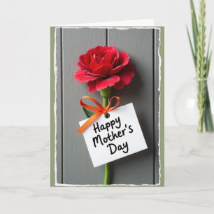 Striped Crimson Bloom Card