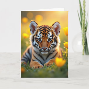 Striped Cub Fathers Day Card