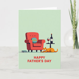 Striped Cushion Happy Fathers Day Card