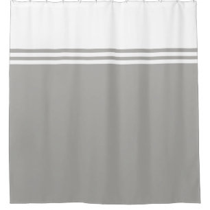 Striped, Customisable Neutral Colour Shower Curtain