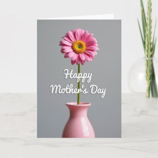 Striped Daisy Happy Mothers Day Card